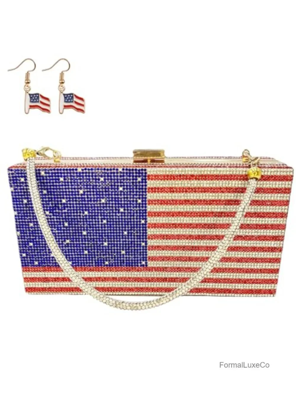 Rhinestone Pearl Clutch Evening Handbag - Mini Crystal Minaudiere Bag